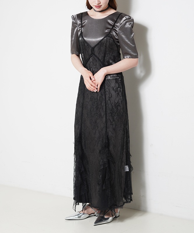 spardle lace satin dress