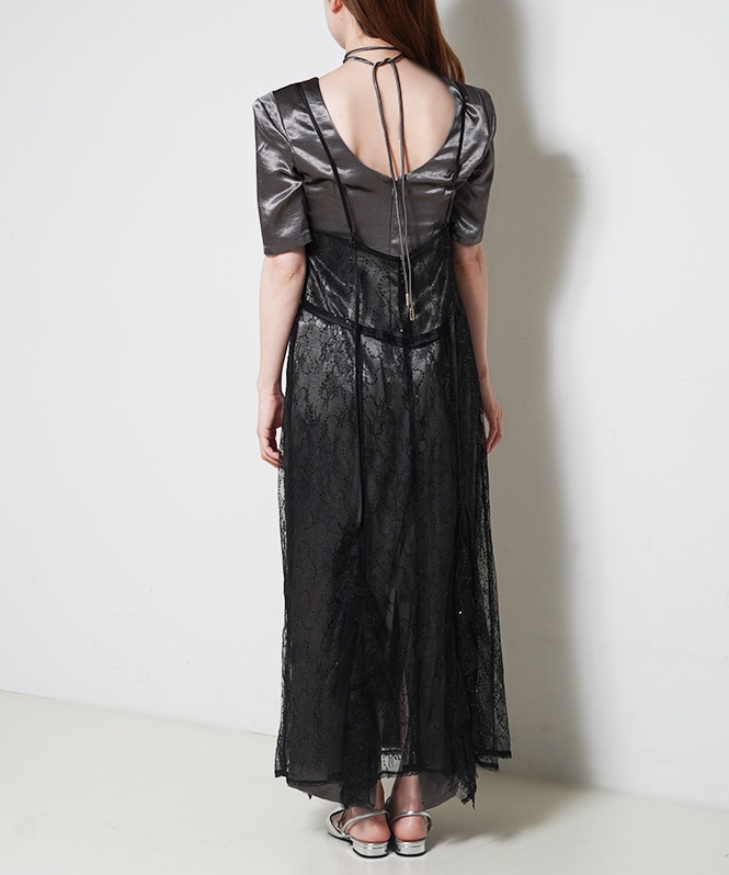 spardle lace satin dress