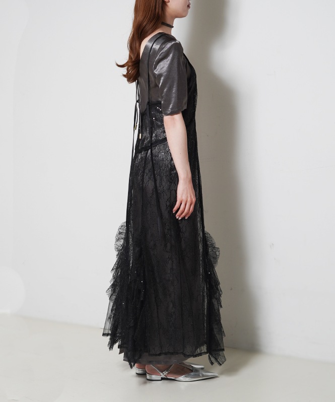 spardle lace satin dress