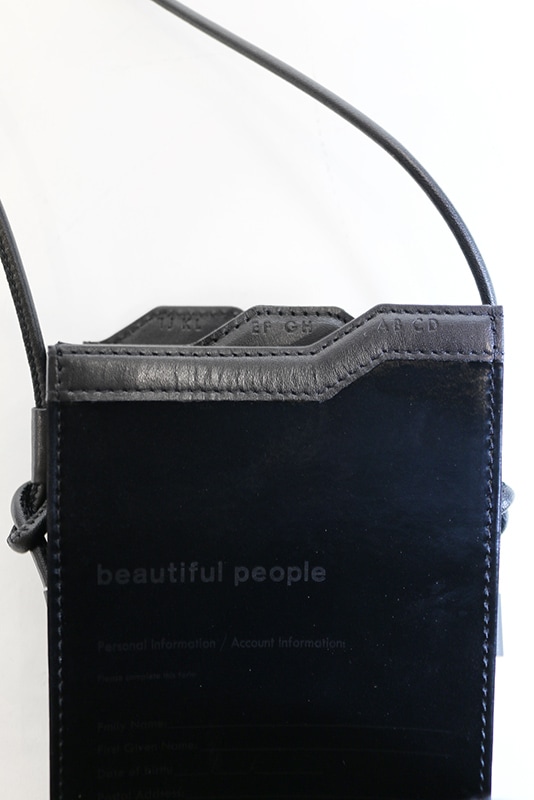 祝開店！大放出セール開催中 beautiful people BAG | PU&カウハイドアドレスフォンポーチ バッグ