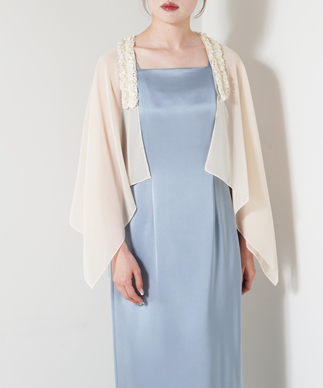 troisiemechaco リボン付きシフォンストール