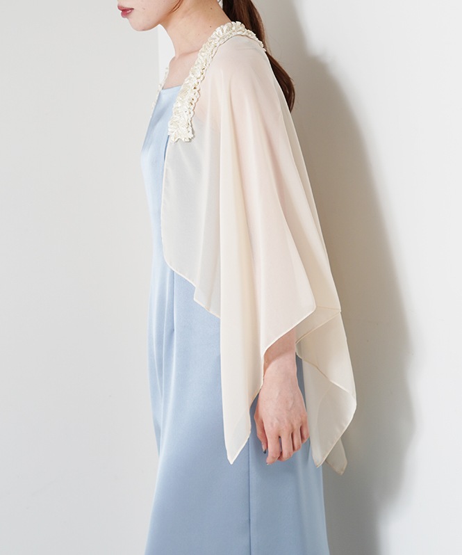 troisiemechaco リボン付きシフォンストール