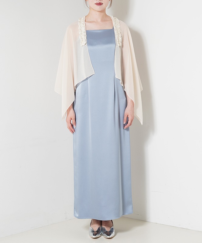 troisiemechaco リボン付きシフォンストール