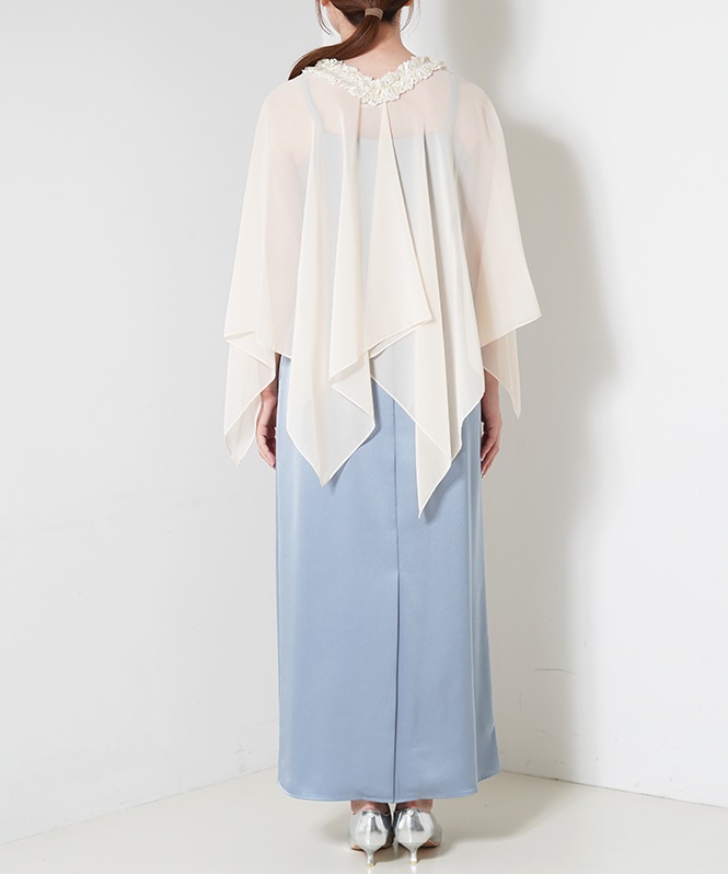 troisiemechaco リボン付きシフォンストール