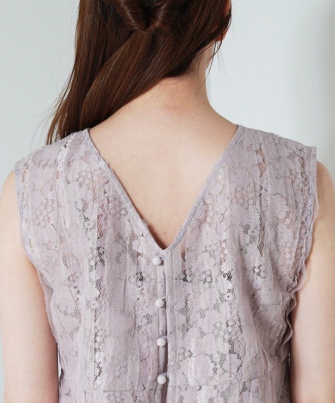 ジャガードビスチェ付きドレス