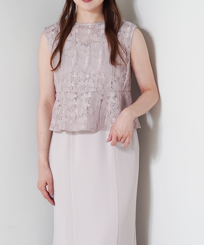 ジャガードビスチェ付きドレス