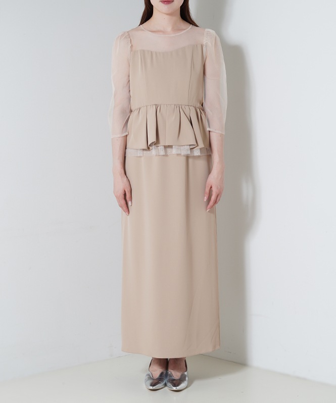 ★新品タグ付き★リルアー Wavy neck peplum dress ドレス Wavy neck peplum dress | DRESS,DRESS | ROOM903 online