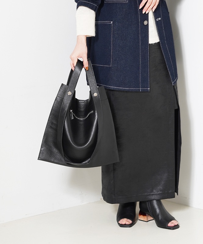 カウレザー2designハンドルトートBAG