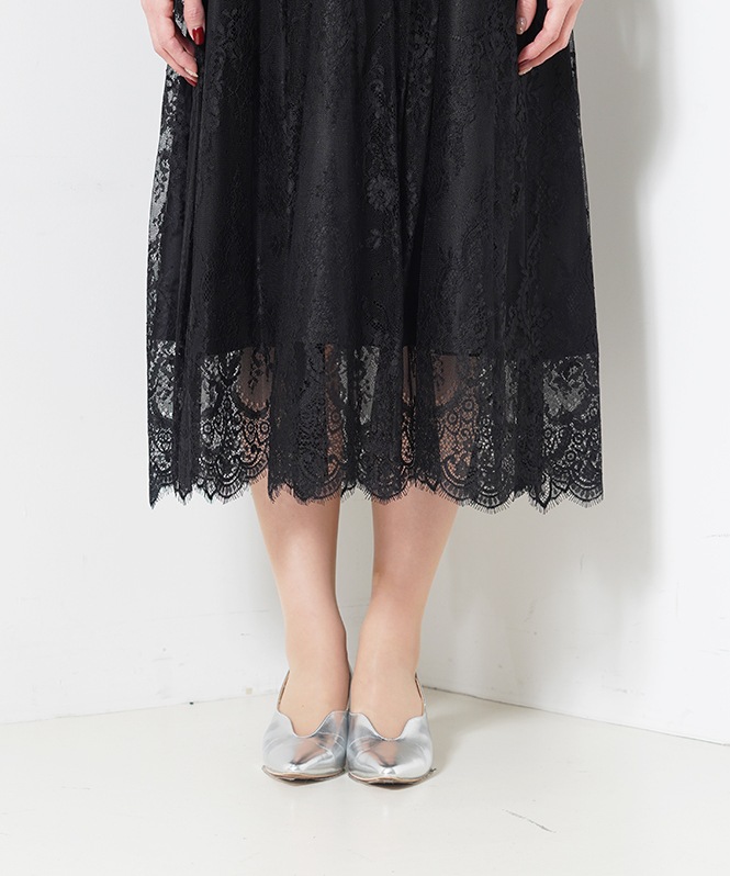 ハイネックレースアンティークドレス