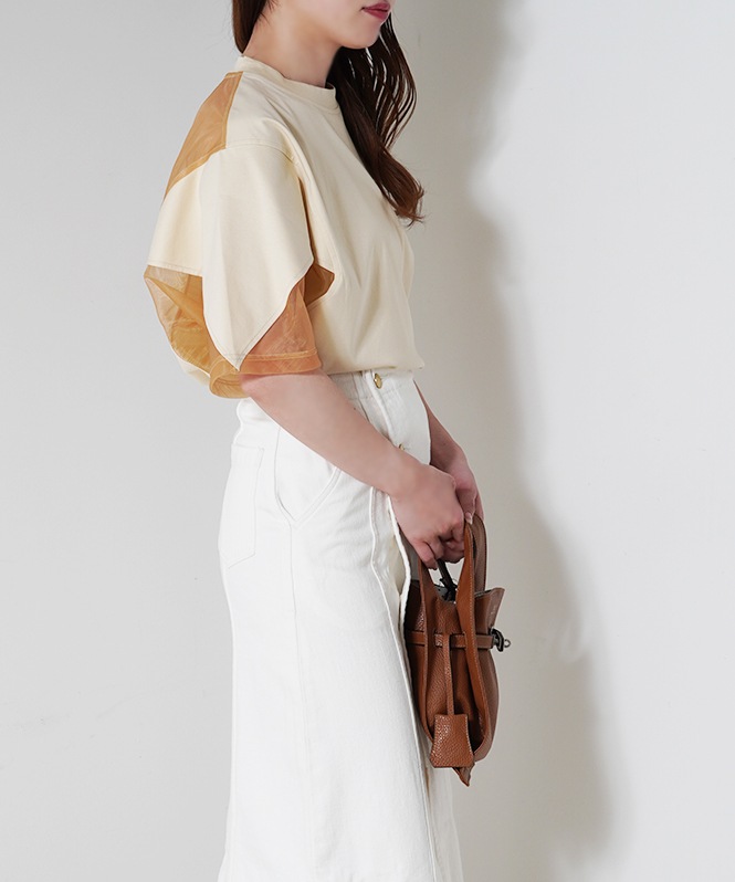 SALTPLUS JAPAN LUXURY JERSEY切替クルーネックTOPS