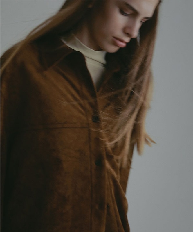 【新品】ETRE TOKYO フェイクスウェードオーバーサイズシャツ フェイクスウェードオーバーサイズシャツ(F DARK BROWN): トップス