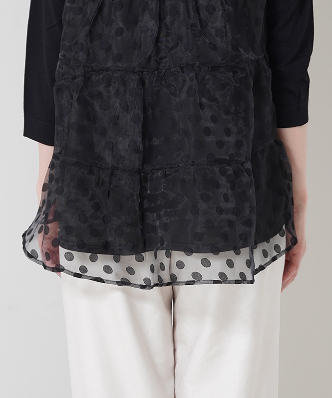 TORRAZZO DONNA ドット切替えカットソー | TOPS,Tシャツ