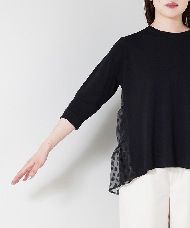 TORRAZZO DONNAドット切替カットソー le.coeur blanc｜TORRAZZO DONNAドット切替カットソー | Rakuten