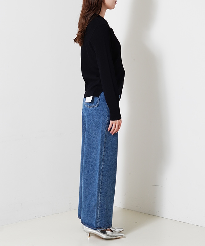 刺しゅうリブニットプルオーバー | TOPS,ニット | ROOM903 online