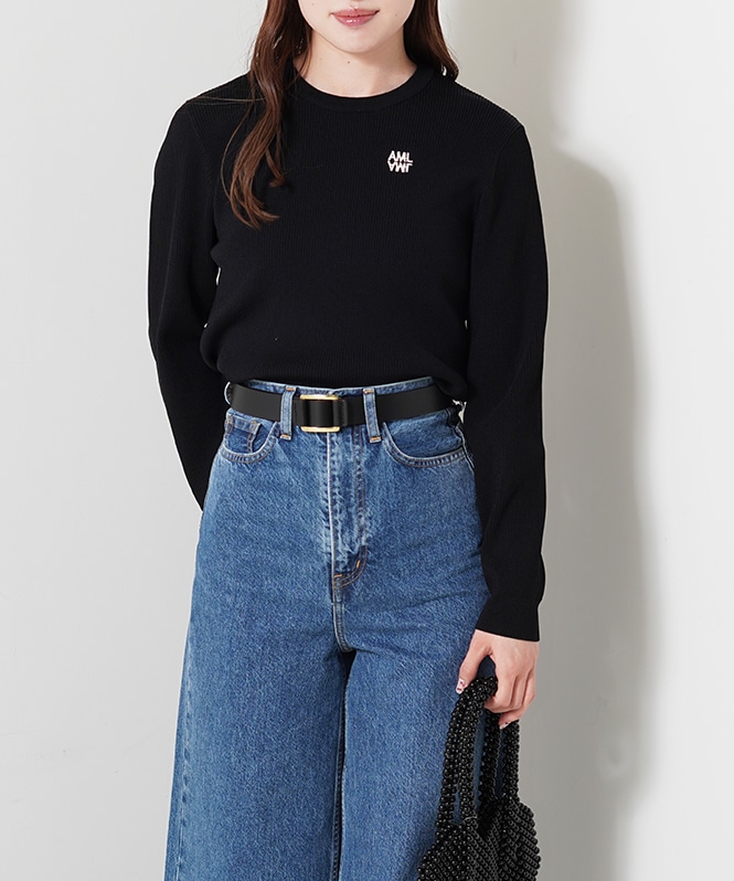 レイ❣️ 刺しゅうリブニットプルオーバー | TOPS,ニット | ROOM903 online