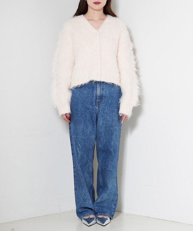 シャギーニットカーディガン