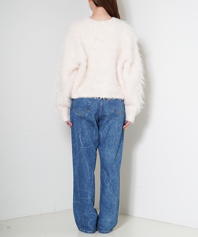 シャギーニットカーディガン