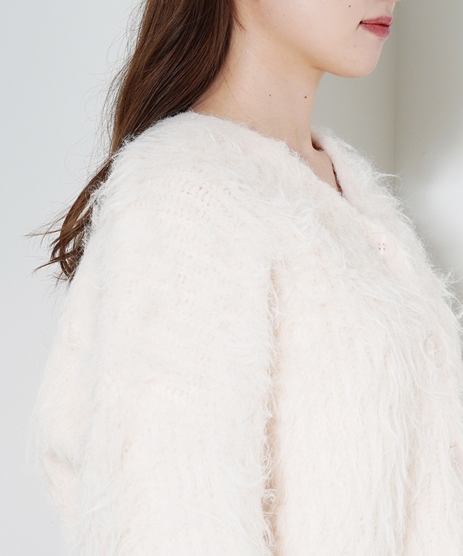 シャギーニットカーディガン