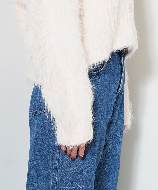 シャギーニットカーディガン