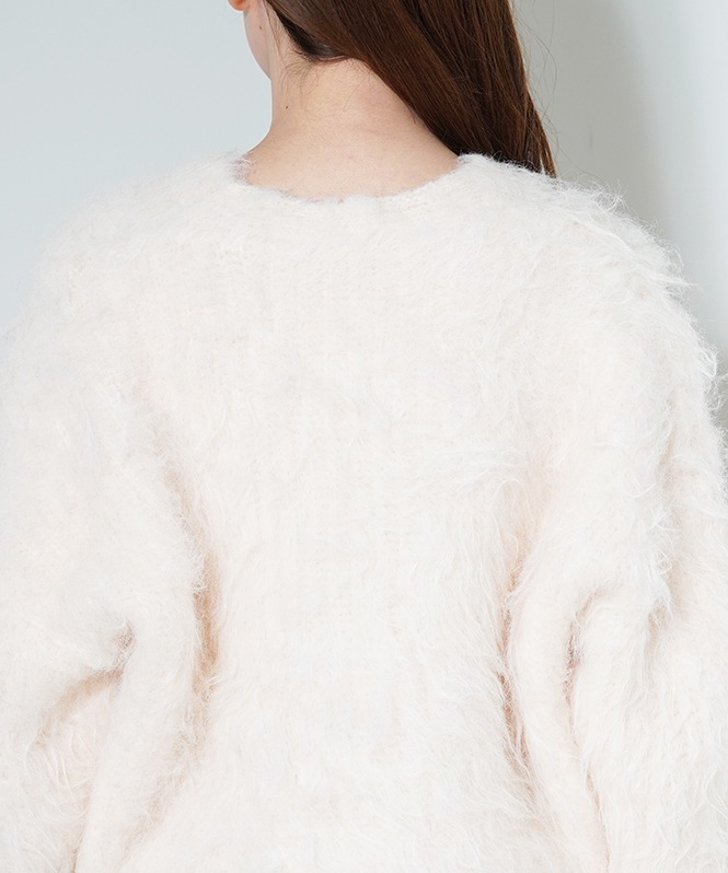 シャギーニットカーディガン