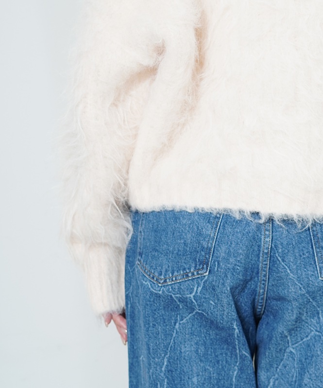 シャギーニットカーディガン