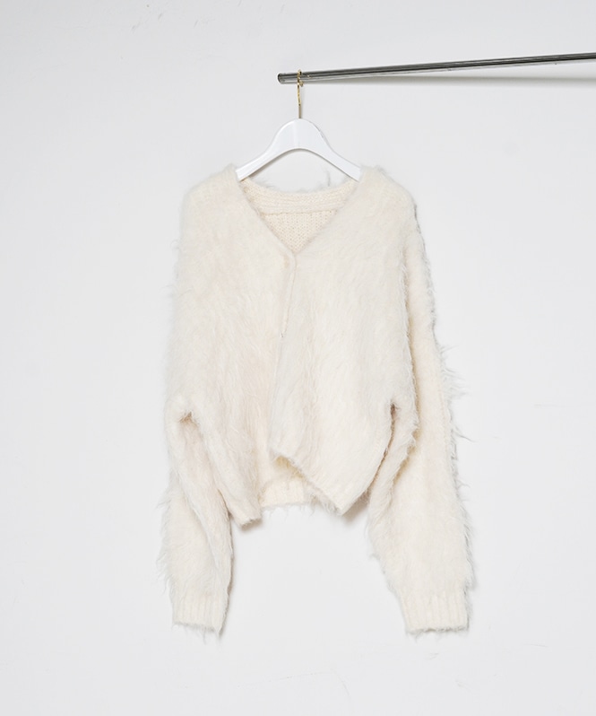 シャギーニットカーディガン