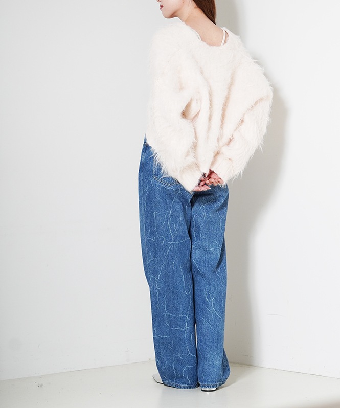 シャギーニットカーディガン