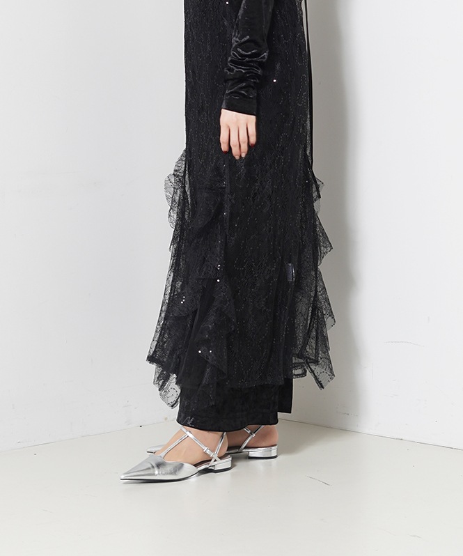 sparkle lace velour dress | DRESS | ROOM903 online
