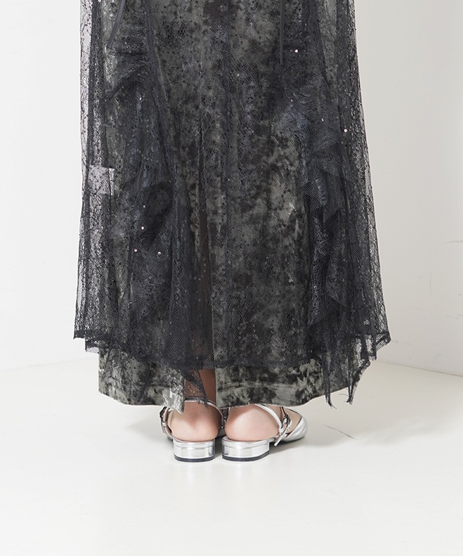 sparkle lace velour dress | DRESS | ROOM903 online