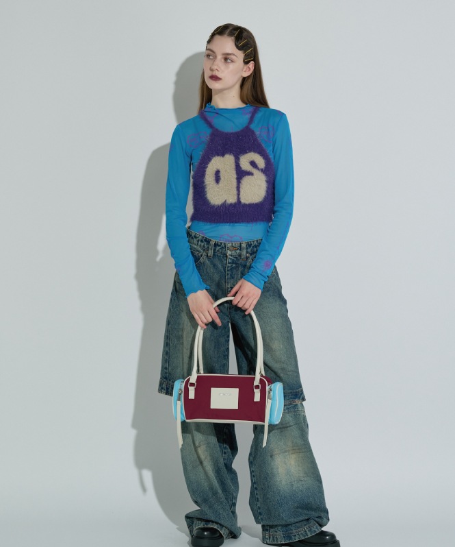 2トーンカラーナイロンバッグ