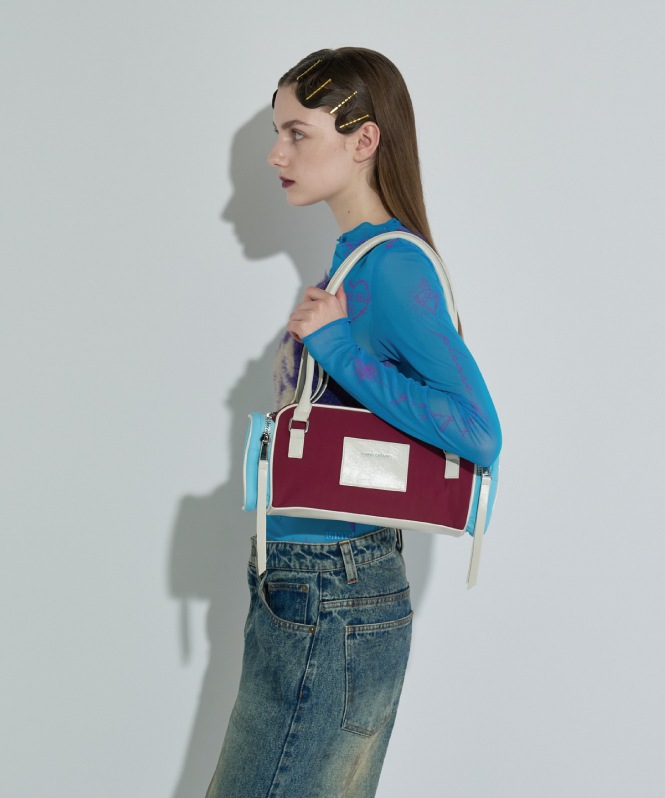 2トーンカラーナイロンバッグ