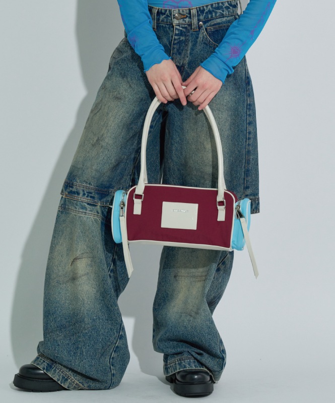 2トーンカラーナイロンバッグ