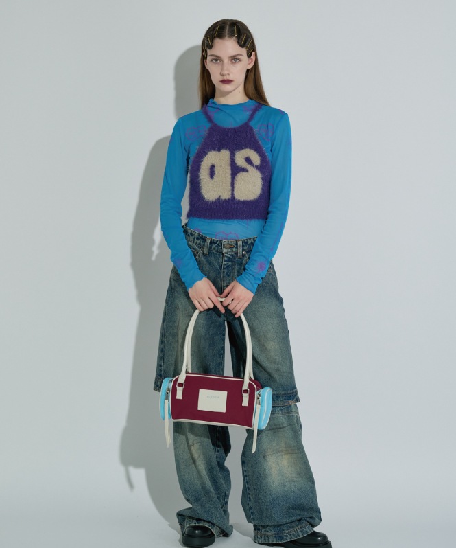 2トーンカラーナイロンバッグ