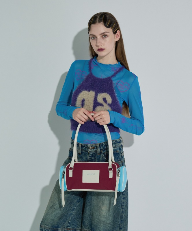 2トーンカラーナイロンバッグ