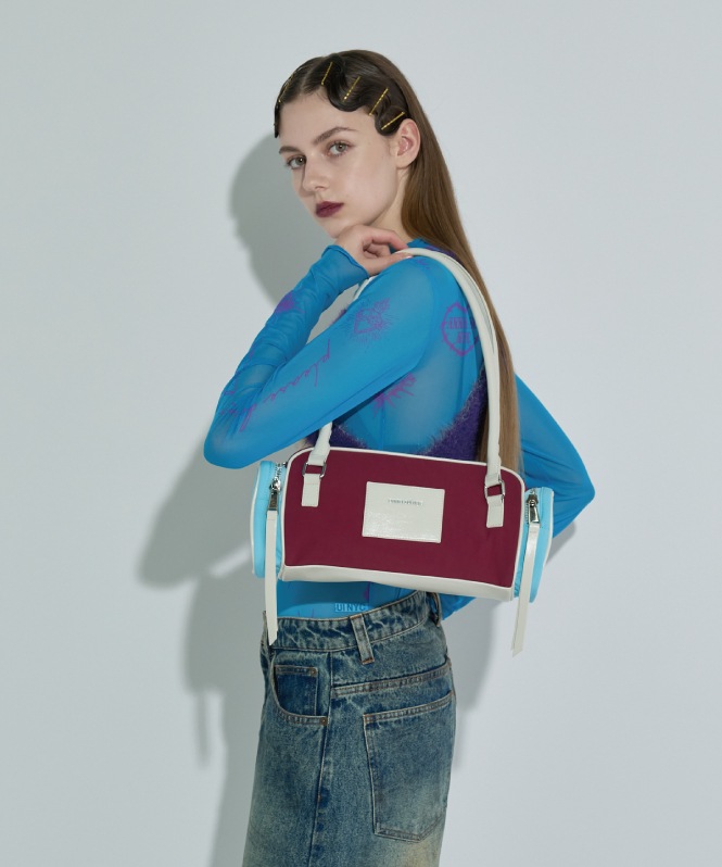 2トーンカラーナイロンバッグ