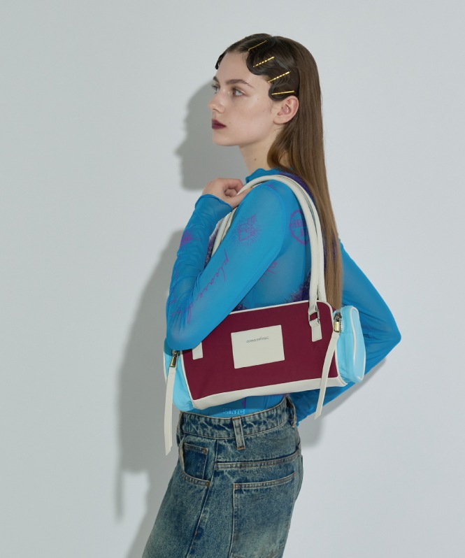 2トーンカラーナイロンバッグ