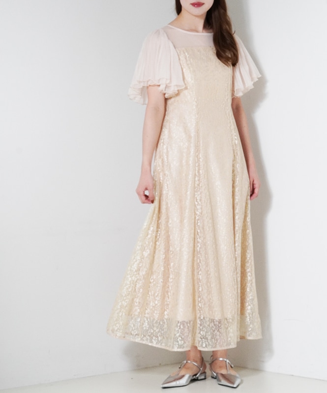 ジャガードレースワンピース