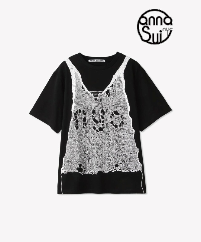 トロンプルイユプリントビッグTシャツ