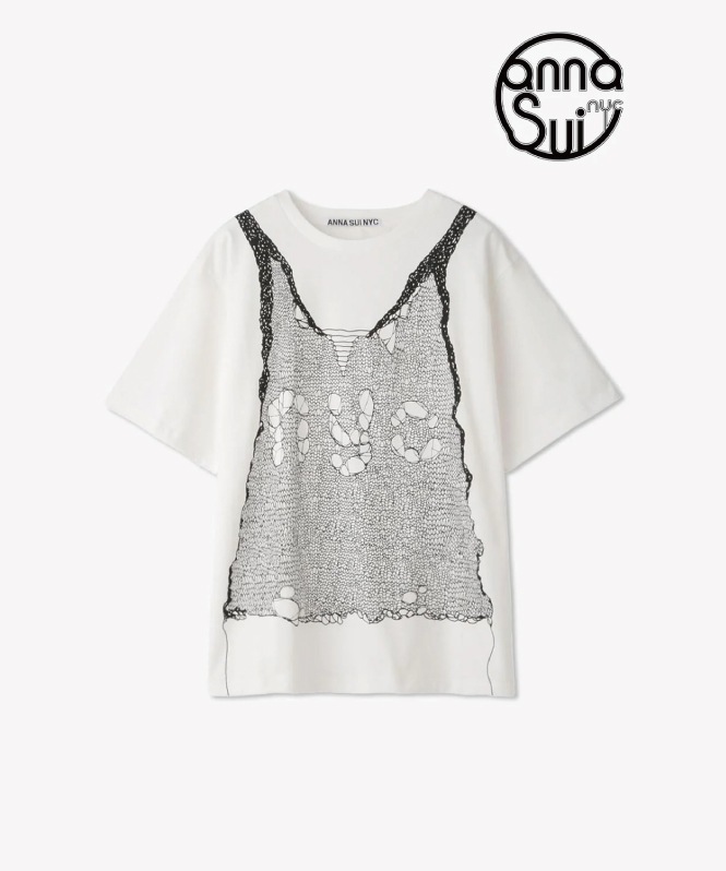 トロンプルイユプリントビッグTシャツ