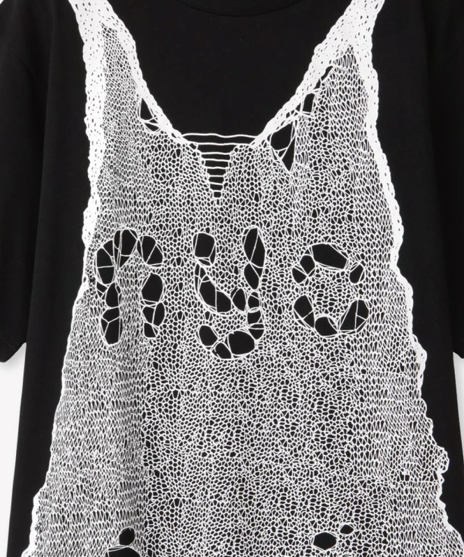 トロンプルイユプリントビッグTシャツ