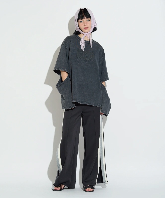 スリーブスラッシュロングTシャツ