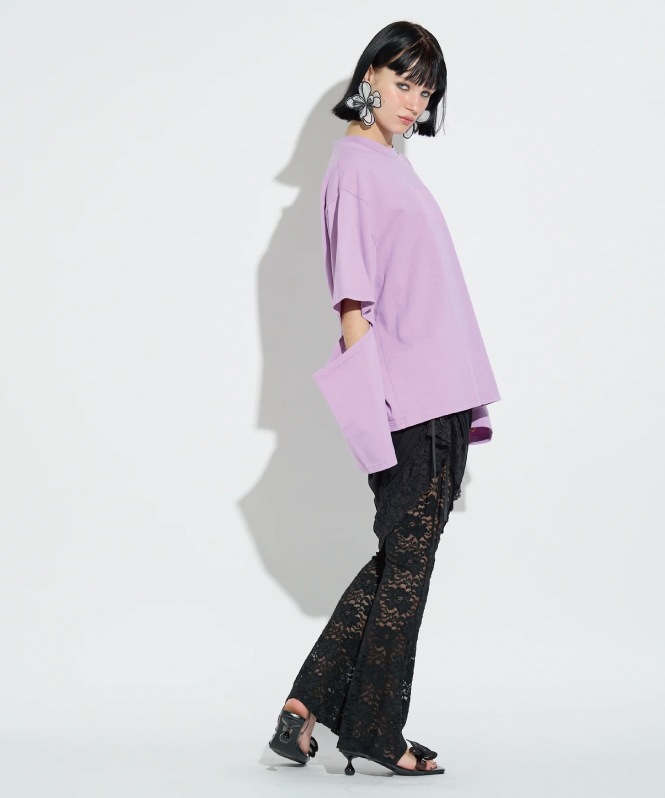 スリーブスラッシュロングTシャツ