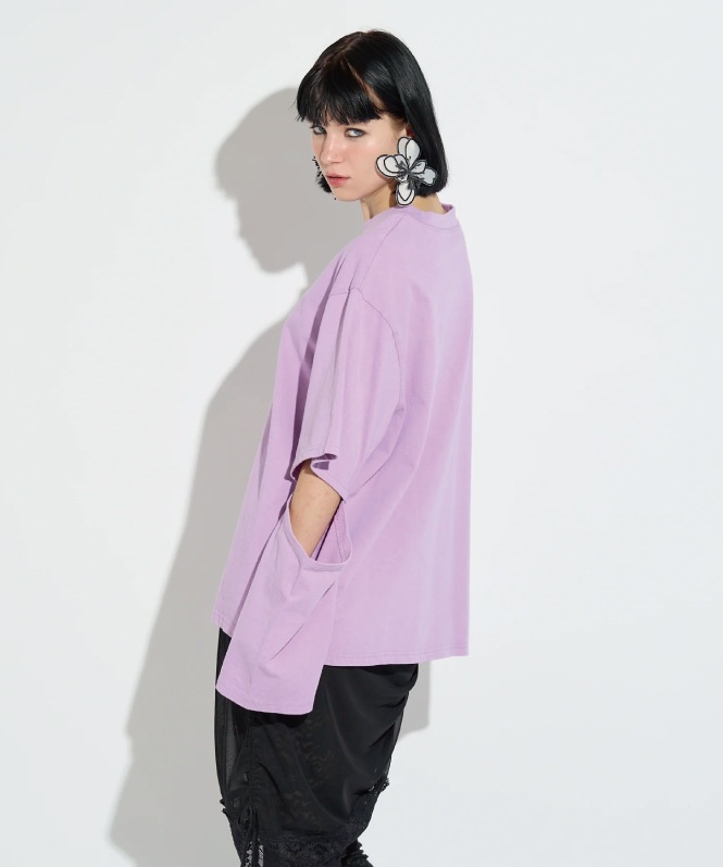 スリーブスラッシュロングTシャツ