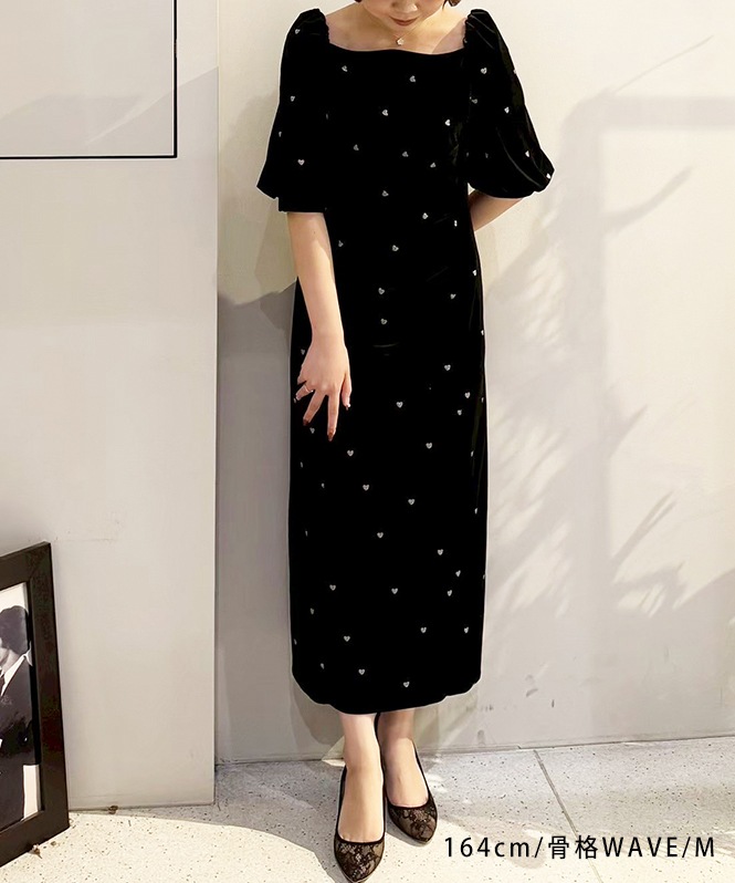 Sweetheart velour dress | DRESS,DRESS | ROOM903 online