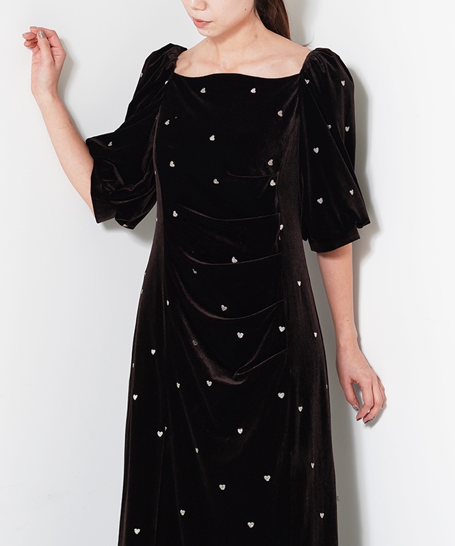 Sweetheart velour dress | DRESS,DRESS | ROOM903 online