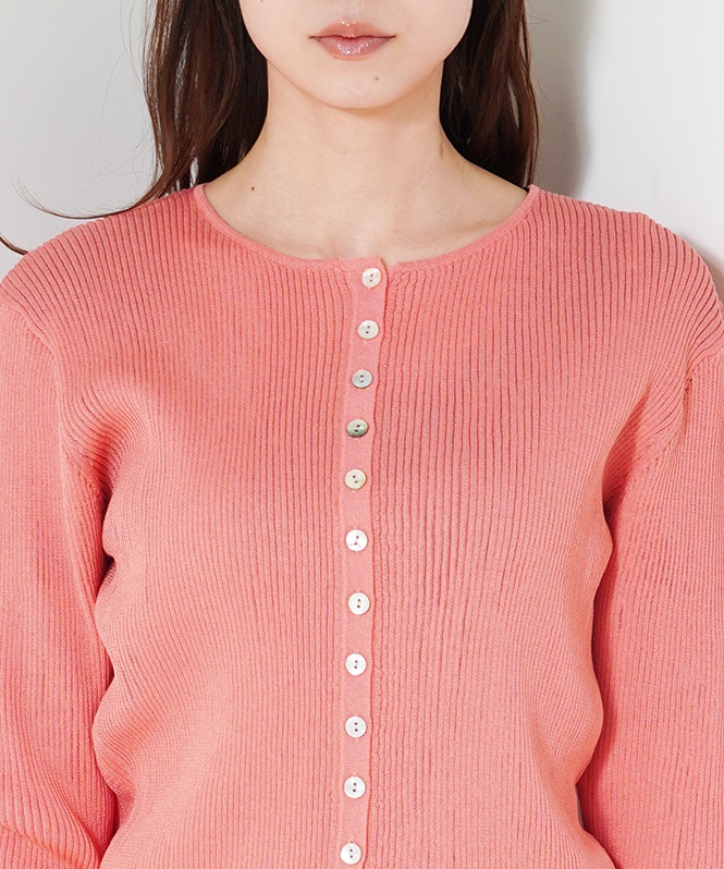 Sheer RIB Crew neck TOPS