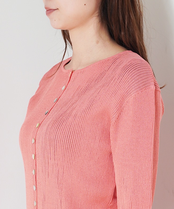 Sheer RIB Crew neck TOPS