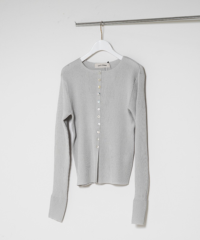 Sheer RIB Crew neck TOPS