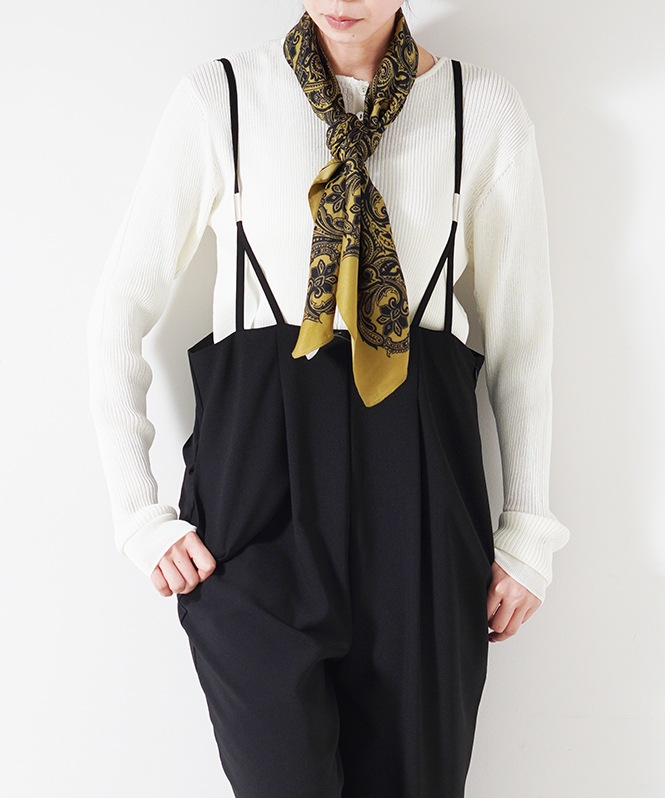 Sheer RIB Crew neck TOPS