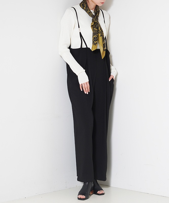 Sheer RIB Crew neck TOPS